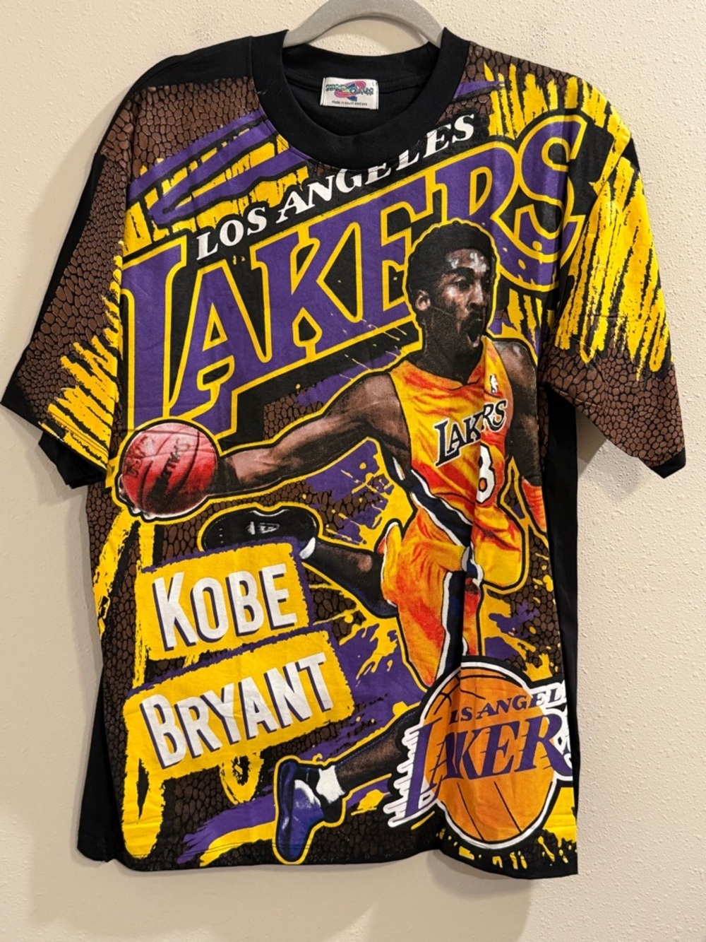 Street Couture Large Kobe Bryant Los Angeles Lakers All Over Print AOP Shirt Y2K